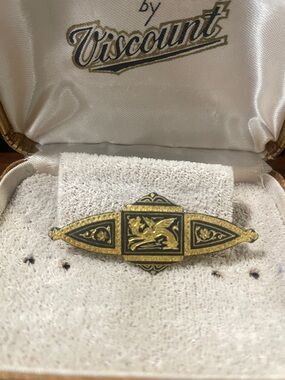 Vintage Damascene Brooch